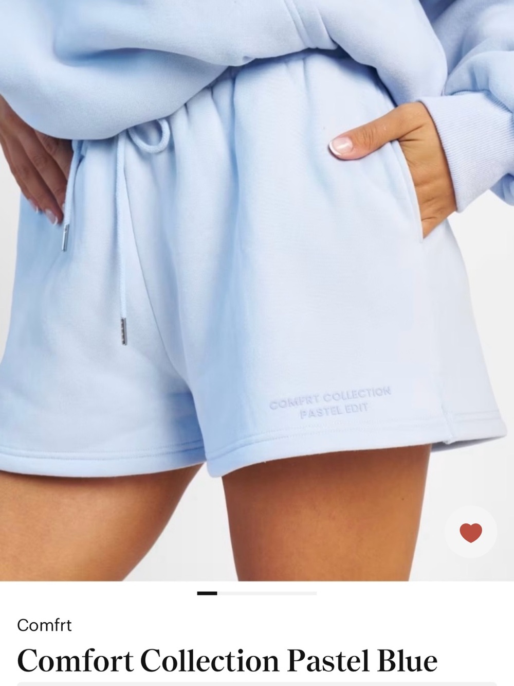Comfort Collection Pastel Blue Athletic Lounge Shorts